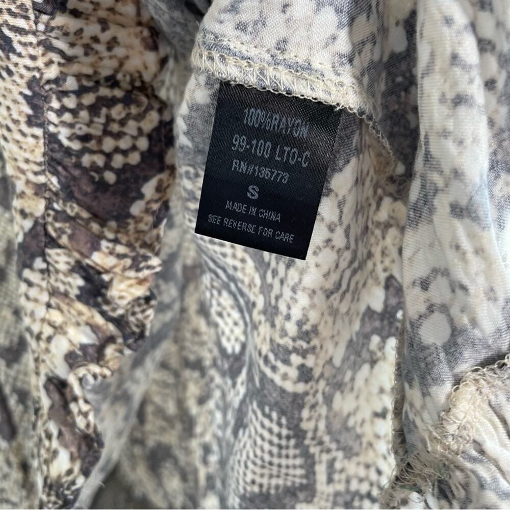 Karlie Python Snap Tassel Tie Pleated Lightweight… - image 8